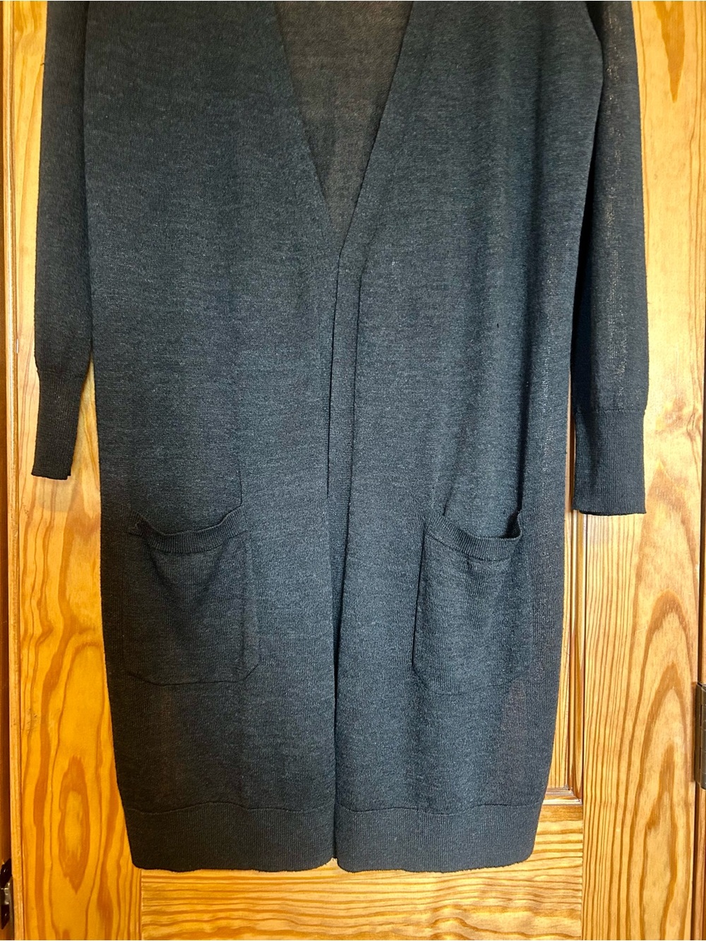 Halogen Black Longline Open-Front Cardigan - Picture 3 of 6